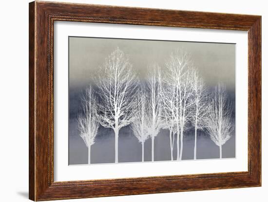 Trees on Blue-Kate Bennett-Framed Art Print