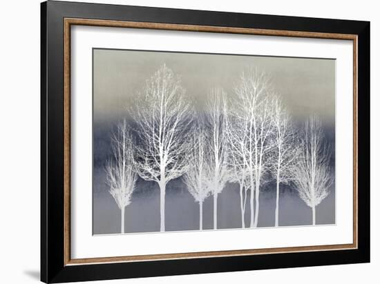 Trees on Blue-Kate Bennett-Framed Art Print