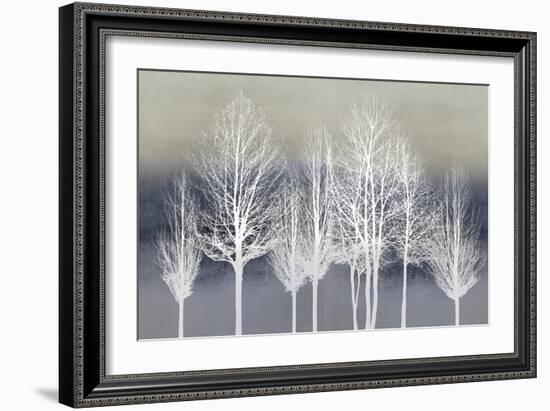Trees on Blue-Kate Bennett-Framed Art Print