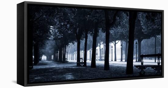 Trees on both sides of a walkway, Champs Elysees, Paris, France-null-Framed Premier Image Canvas