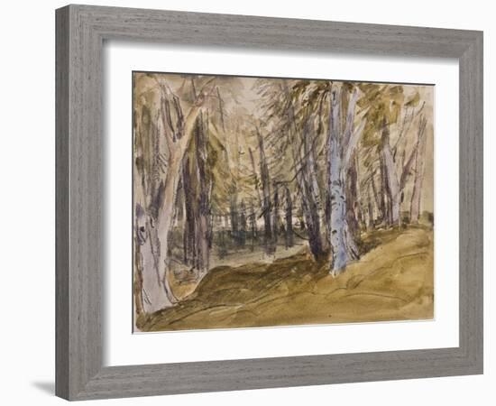 Trees on Box Hill-David Cox-Framed Giclee Print