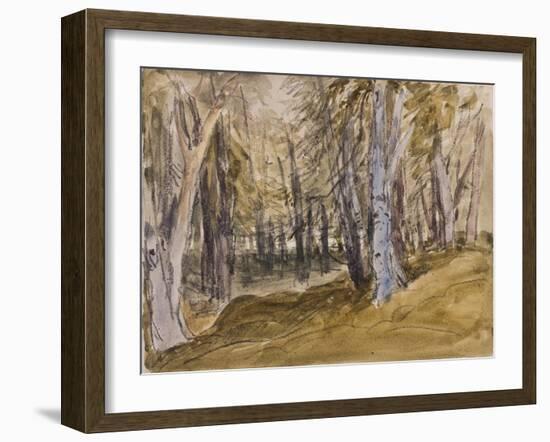 Trees on Box Hill-David Cox-Framed Giclee Print