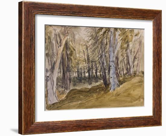 Trees on Box Hill-David Cox-Framed Giclee Print