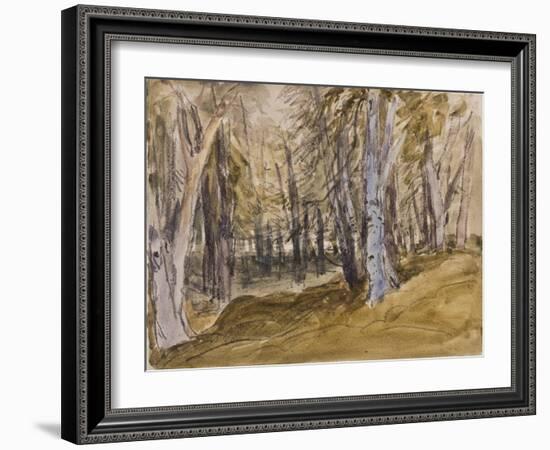 Trees on Box Hill-David Cox-Framed Giclee Print