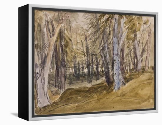 Trees on Box Hill-David Cox-Framed Premier Image Canvas