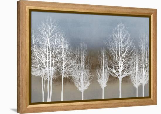 Trees on Brown and Blue-Kate Bennett-Framed Stretched Canvas