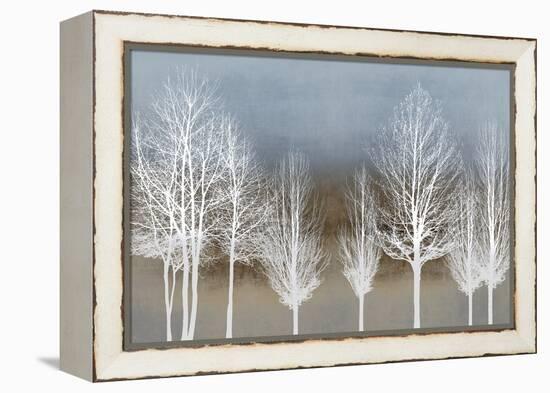 Trees on Brown and Blue-Kate Bennett-Framed Stretched Canvas