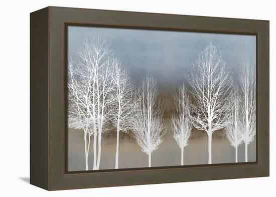 Trees on Brown and Blue-Kate Bennett-Framed Stretched Canvas