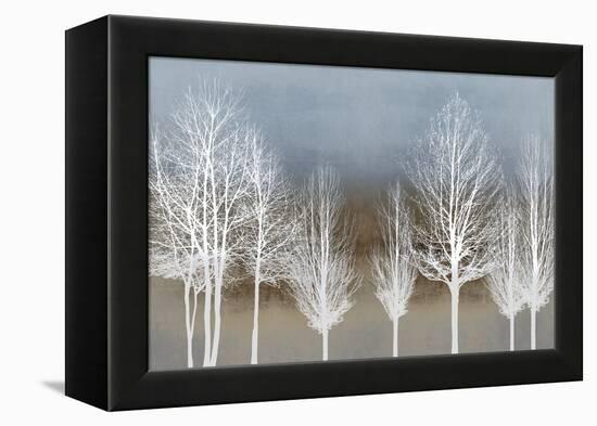 Trees on Brown and Blue-Kate Bennett-Framed Stretched Canvas