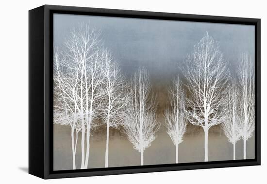 Trees on Brown and Blue-Kate Bennett-Framed Stretched Canvas