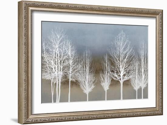 Trees on Brown and Blue-Kate Bennett-Framed Art Print