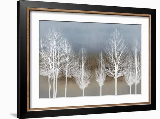 Trees on Brown and Blue-Kate Bennett-Framed Art Print