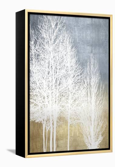 Trees on Gold Panel I-Kate Bennett-Framed Stretched Canvas