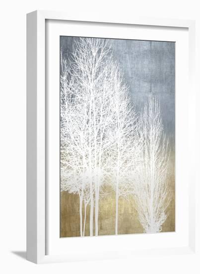 Trees on Gold Panel I-Kate Bennett-Framed Art Print