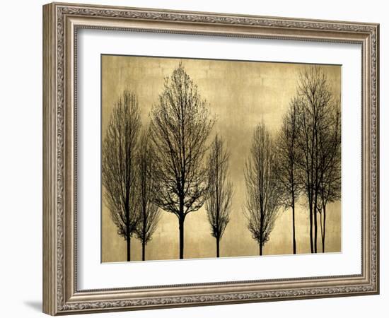 Trees on Gold-Kate Bennett-Framed Art Print