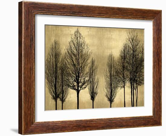 Trees on Gold-Kate Bennett-Framed Art Print