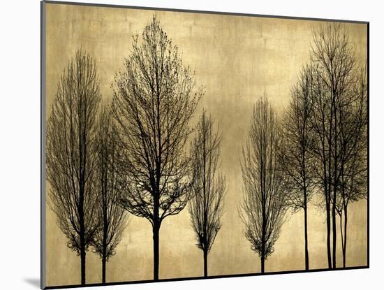 Trees on Gold-Kate Bennett-Mounted Art Print