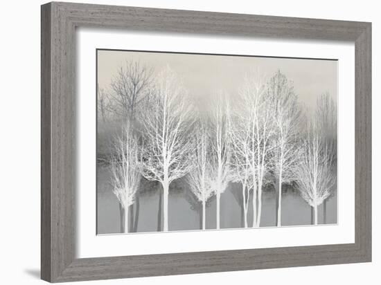 Trees on Gray-Kate Bennett-Framed Art Print