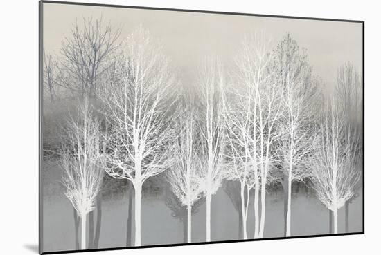 Trees on Gray-Kate Bennett-Mounted Art Print