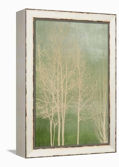 Trees on Green Panel I-Kate Bennett-Framed Stretched Canvas