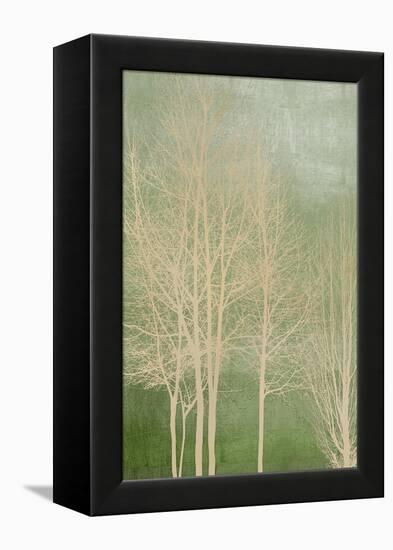 Trees on Green Panel I-Kate Bennett-Framed Stretched Canvas