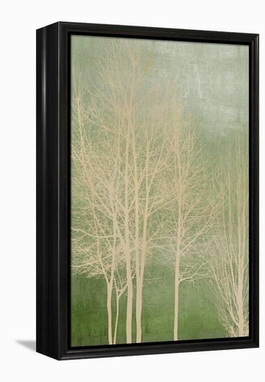 Trees on Green Panel I-Kate Bennett-Framed Stretched Canvas