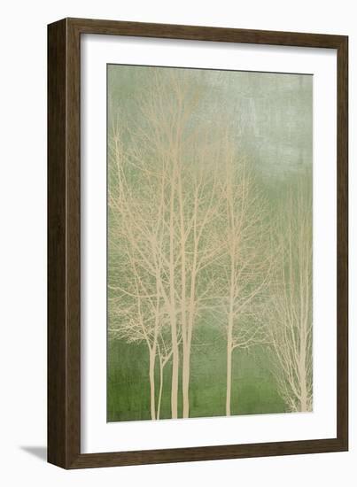 Trees on Green Panel I-Kate Bennett-Framed Art Print