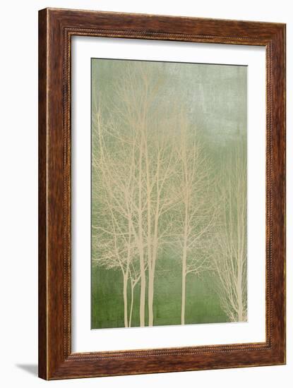 Trees on Green Panel I-Kate Bennett-Framed Art Print