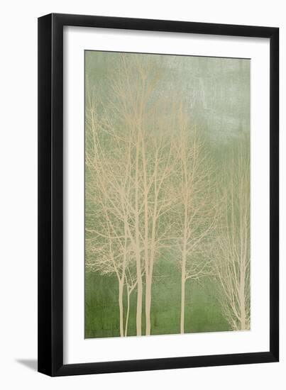 Trees on Green Panel I-Kate Bennett-Framed Art Print