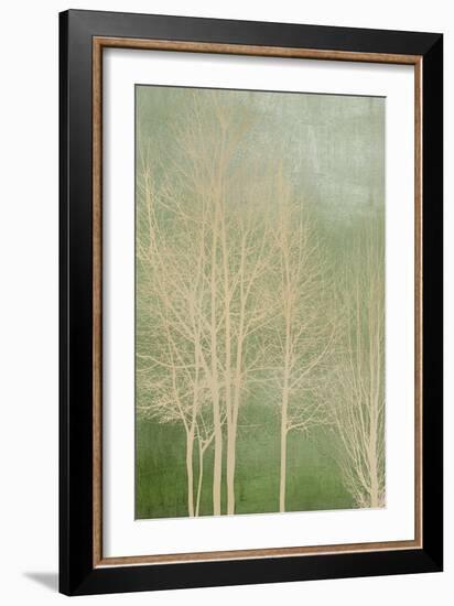 Trees on Green Panel I-Kate Bennett-Framed Art Print