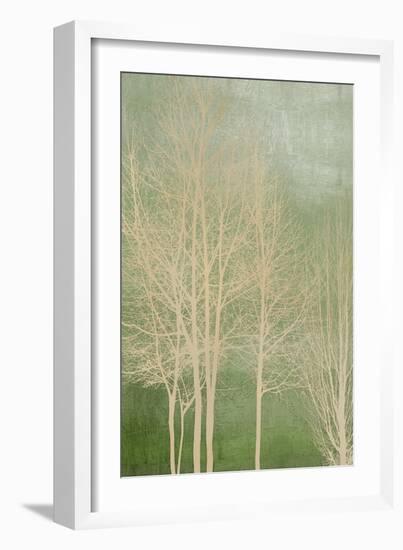 Trees on Green Panel I-Kate Bennett-Framed Art Print