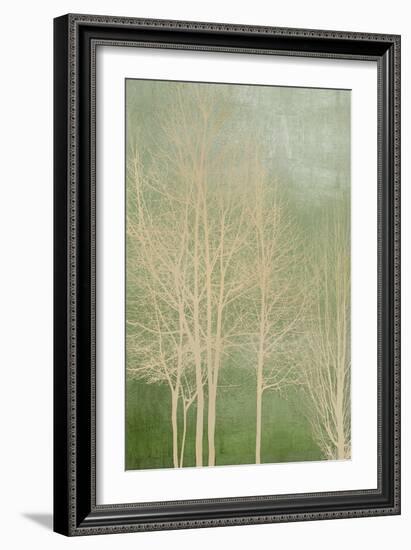 Trees on Green Panel I-Kate Bennett-Framed Art Print