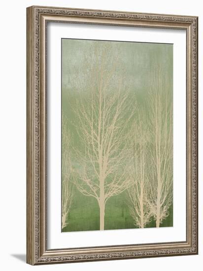 Trees on Green Panel II-Kate Bennett-Framed Art Print