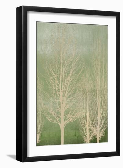 Trees on Green Panel II-Kate Bennett-Framed Art Print