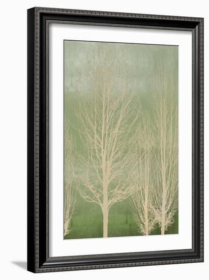 Trees on Green Panel II-Kate Bennett-Framed Art Print