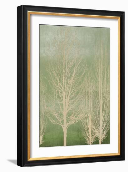 Trees on Green Panel II-Kate Bennett-Framed Art Print