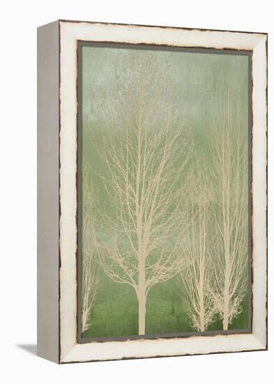 Trees on Green Panel II-Kate Bennett-Framed Stretched Canvas