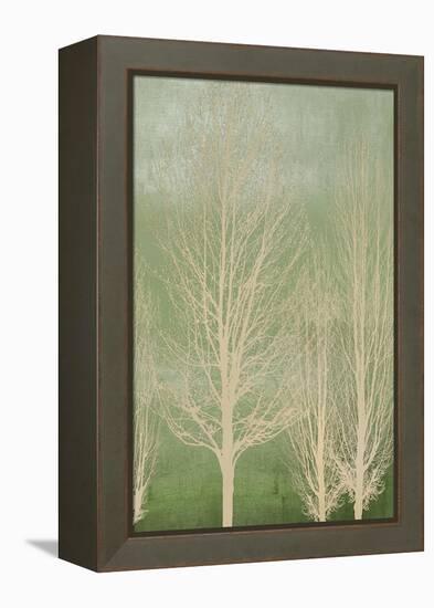 Trees on Green Panel II-Kate Bennett-Framed Stretched Canvas