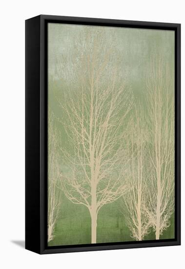 Trees on Green Panel II-Kate Bennett-Framed Stretched Canvas