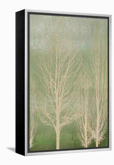 Trees on Green Panel II-Kate Bennett-Framed Stretched Canvas