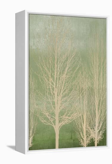 Trees on Green Panel II-Kate Bennett-Framed Stretched Canvas