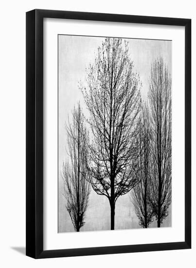 Trees on Silver Panel II-Kate Bennett-Framed Art Print