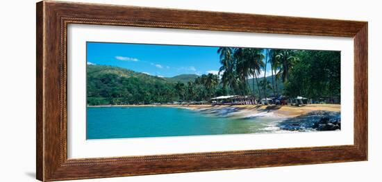 Trees on the Beach, Arapito Beach, Mochima National Park, Anzoategui State-Sucre State, Venezuela-null-Framed Photographic Print