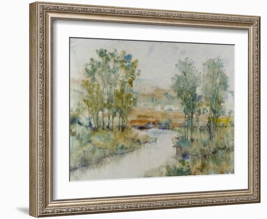 Trees on the Creek II-Tim OToole-Framed Art Print