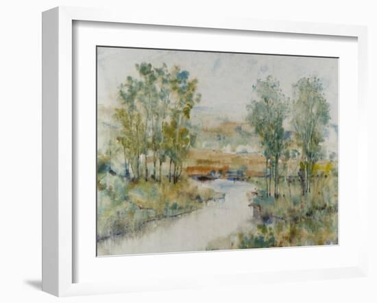 Trees on the Creek II-Tim OToole-Framed Art Print