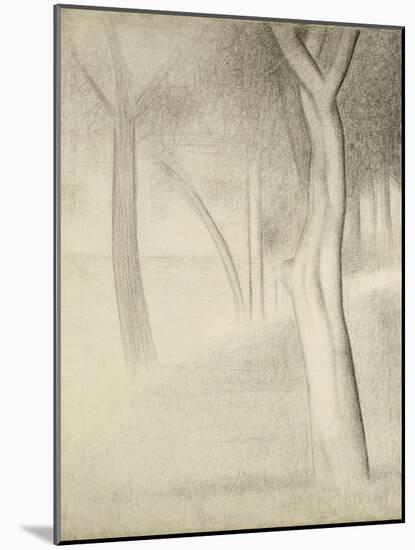 Trees (Study for La Grande Jatte), 1884-Georges Seurat-Mounted Giclee Print