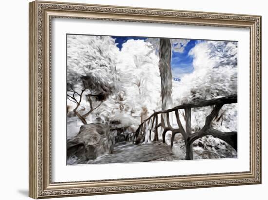 Trees under Snow - In the Style of Oil Painting-Philippe Hugonnard-Framed Giclee Print