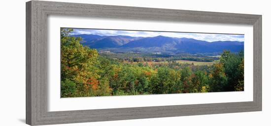 Trees with Mountain Range in the Background, Cades Cove, Great Smoky Mountains National Park-null-Framed Photographic Print