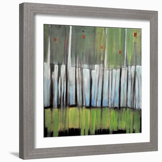 Trees with Red Birds-Tim Nyberg-Framed Giclee Print