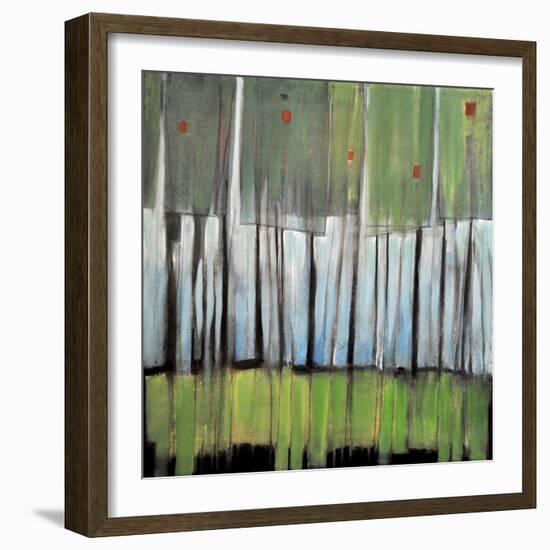 Trees with Red Birds-Tim Nyberg-Framed Giclee Print